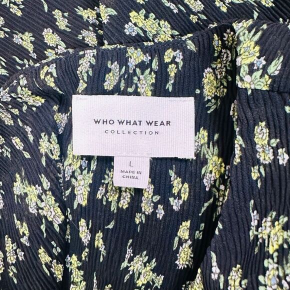 Who What Wear Floral Drew Cutout Twist Midi Dress - Size Large - MSRP $178 - Picture 6 of 6